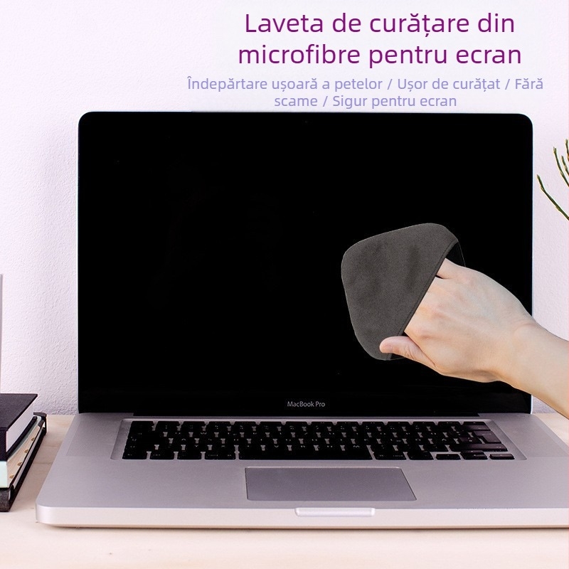 Pânză de curățare din microfibră – Set de trei piese pentru calculatoare, tablete, telefoane mobile și ecrane tactile centrale ale mașinii.