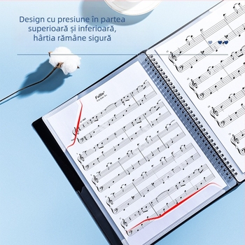 Dosar pentru partituri Deli, material PP, inserții transparente, dosar de partituri reutilizabil