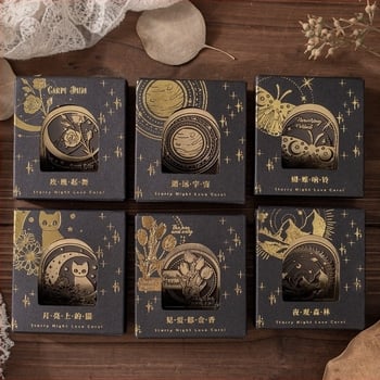 Mo Mo clips metalice pentru planner — seria Starry Night Love Song, 6 modele