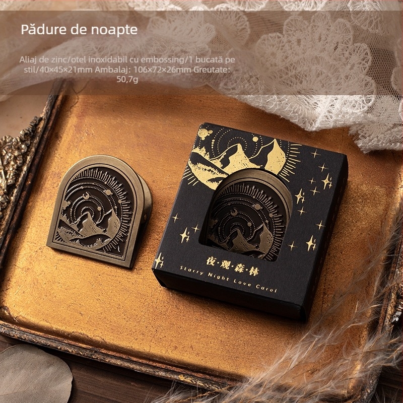 Mo Mo clips metalice pentru planner — seria Starry Night Love Song, 6 modele