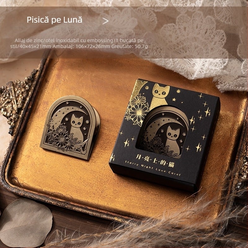 Mo Mo clips metalice pentru planner — seria Starry Night Love Song, 6 modele