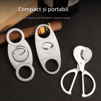 Fan Sheng tăietor de țigări din oțel inoxidabil, suprafață electroplacată, lame cu dublu tăiș