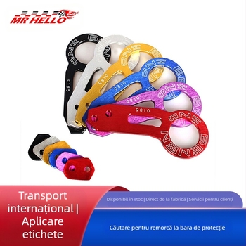 Cârlig de remorcare pentru mașină din aliaj de aluminiu, cu clemă, modelul 001, pentru șanța din spate