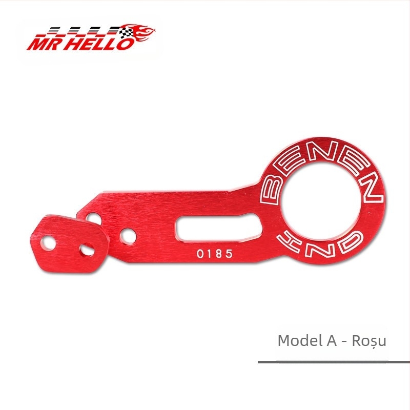 Cârlig de remorcare pentru mașină din aliaj de aluminiu, cu clemă, modelul 001, pentru șanța din spate