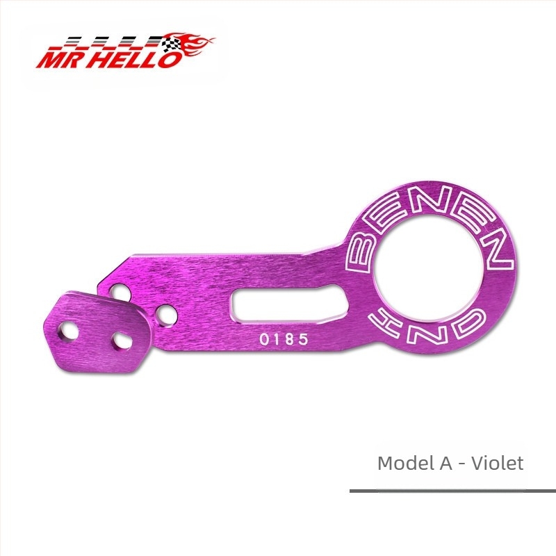 Cârlig de remorcare pentru mașină din aliaj de aluminiu, cu clemă, modelul 001, pentru șanța din spate