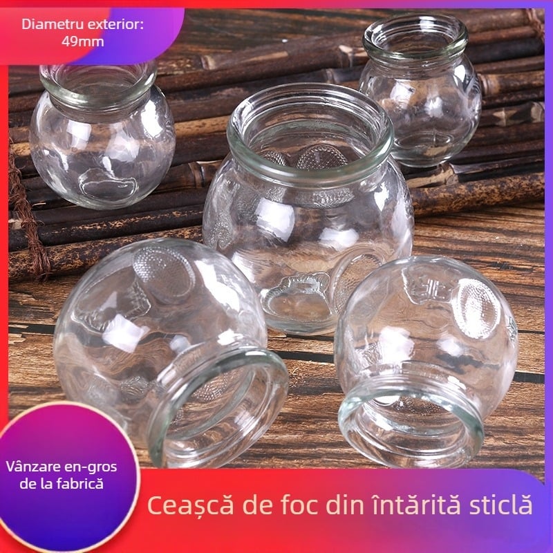 Set de cupping din sticlă cu 6 cupe pentru masaj de acasă și îngrijire a sănătății