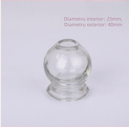 YY Set de cupping din sticlă pentru uz casnic – Unelte de cupping din sticlă, sticlă de înaltă albă, origine: Xuzhou, Jiangsu