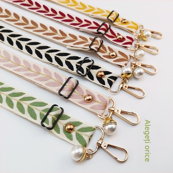 Șnur pentru telefon cu curea lungă reglabilă, pandantiv cu perlă, bandă din material textil, stil feminin (făcut manual • material: textile • multifuncțional)