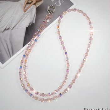 Geantă crossbody pentru telefon cu cristale cu mărgele, șnur din sârmă metalică (Material: cristal imitativ; Confecționat manual; Material șnur: sârmă metalică; Material cataramă: cataramă metalică; Brand: Blo bao)