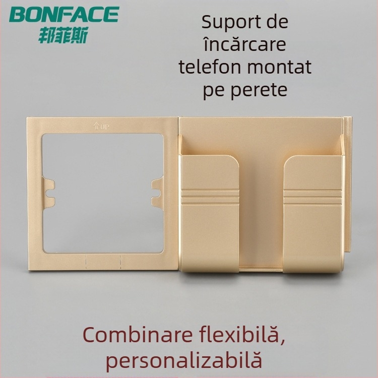 Suport pentru telefon de perete Bonface, Model 101, Plastic (Brand: Bonface; Model: 101; Material: Plastic; Compatibil cu: Alte)