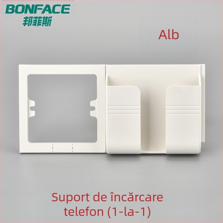 Suport pentru telefon de perete Bonface, Model 101, Plastic (Brand: Bonface; Model: 101; Material: Plastic; Compatibil cu: Alte)