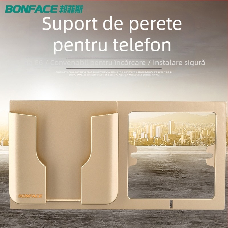 Suport pentru telefon de perete Bonface, Model 101, Plastic (Brand: Bonface; Model: 101; Material: Plastic; Compatibil cu: Alte)
