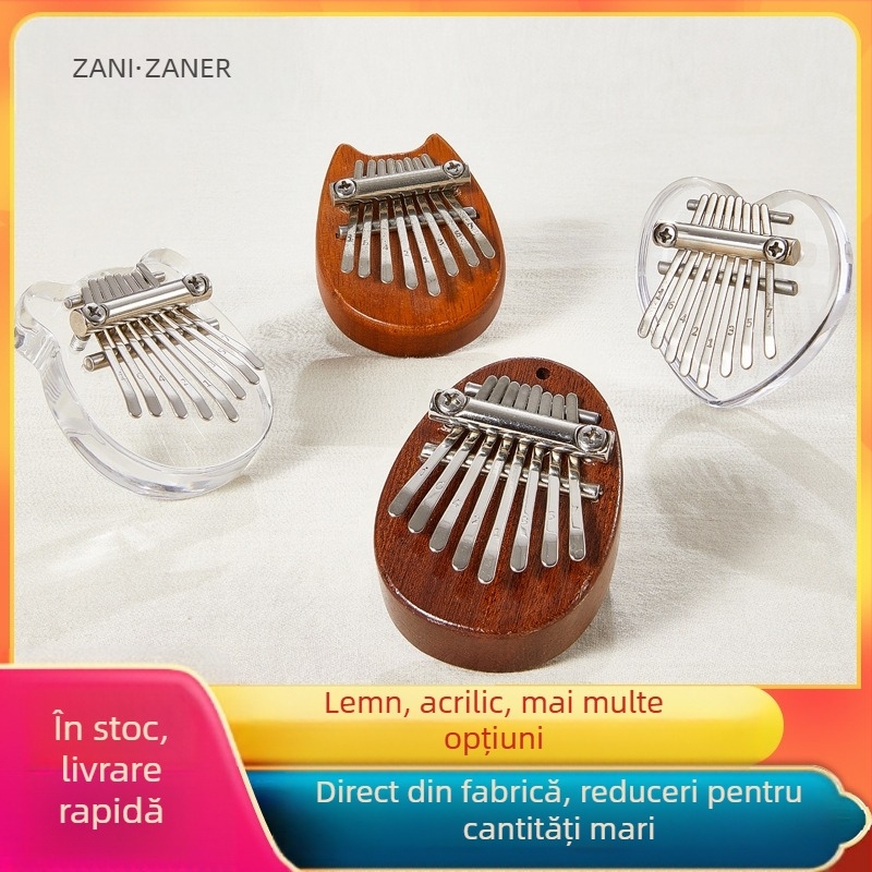 Kalimba cu 8 note, model mic, portabil, pachet 1