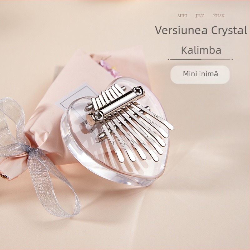 Kalimba cu 8 note, model mic, portabil, pachet 1