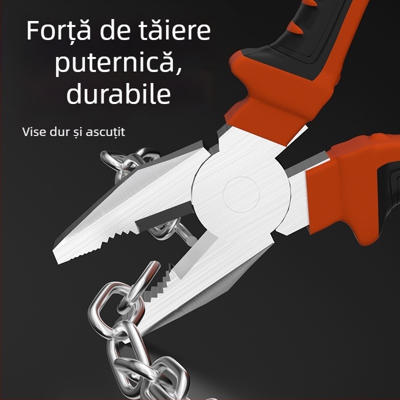 Clește cu încuriere pentru cabluri, clește multifuncțional, duritate de nivel industrial, lungimea capului de clemă 40, diametrul de tăiere 30