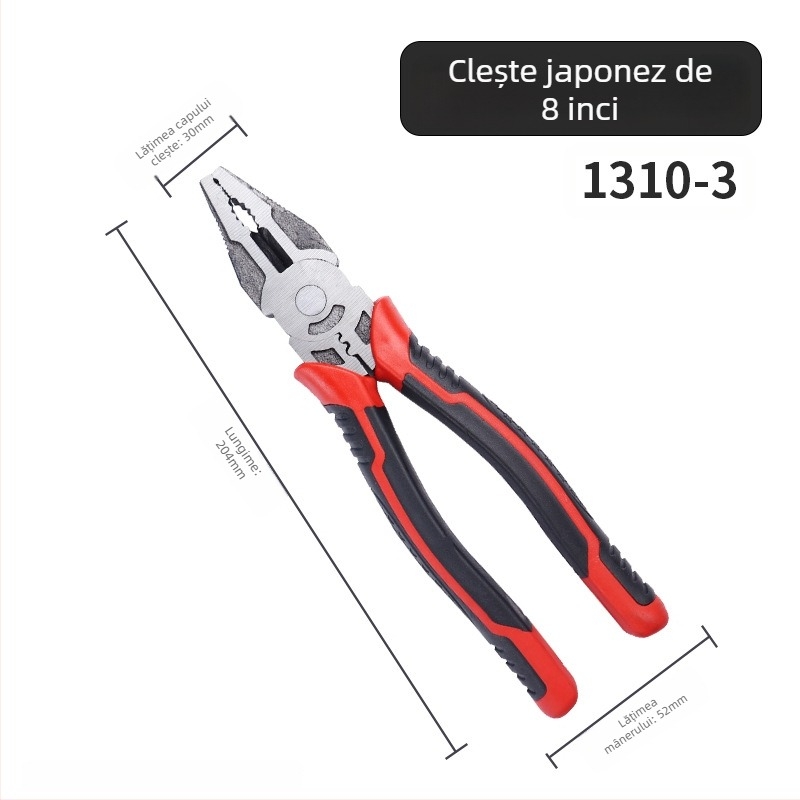 Clește cu încuriere pentru cabluri, clește multifuncțional, duritate de nivel industrial, lungimea capului de clemă 40, diametrul de tăiere 30