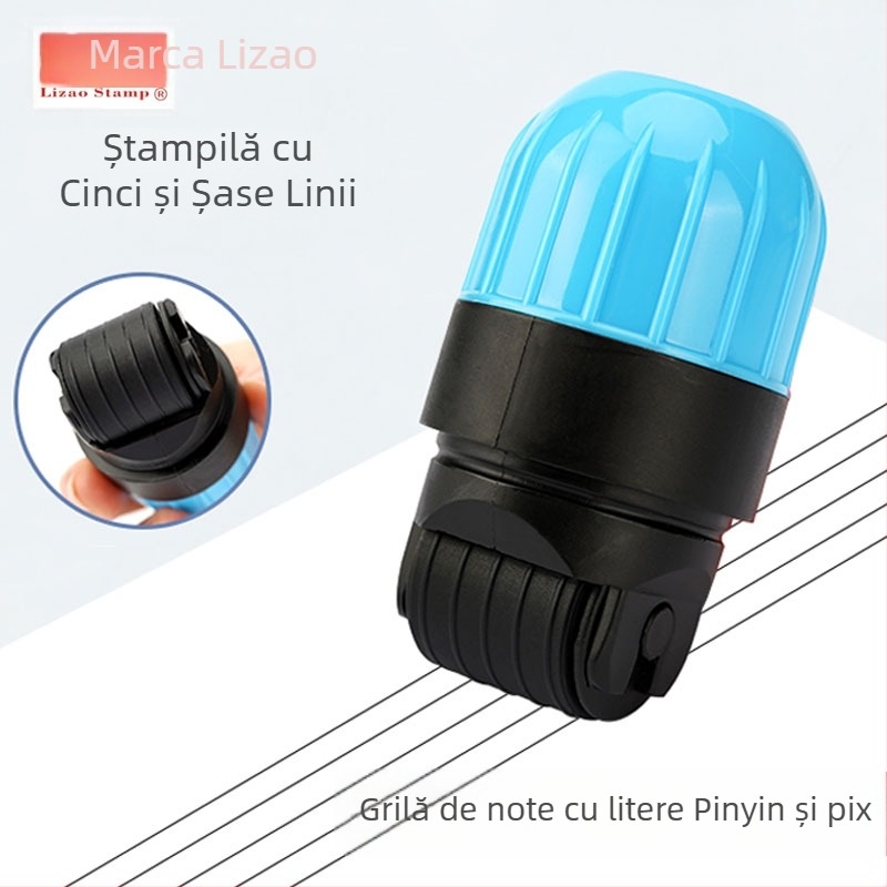 Rol pentru partituri cu cinci și șase linii – roller fotosensibil pentru note muzicale, cutie ABS, pentru începători la pian și vioară