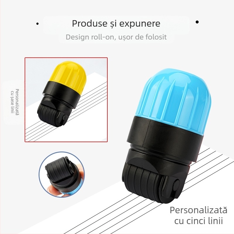 Rol pentru partituri cu cinci și șase linii – roller fotosensibil pentru note muzicale, cutie ABS, pentru începători la pian și vioară