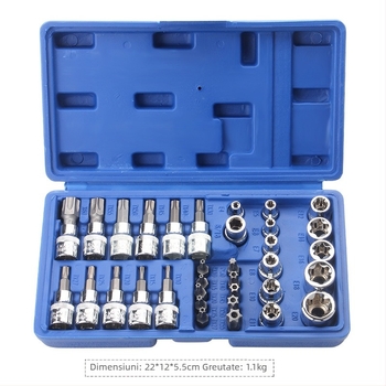 Set de 14 piese, din oțel crom-vanadiu, pentru reparații auto, greutate netă 2 kg