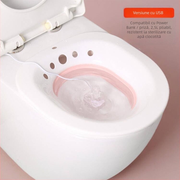 Bidet electric cu cadă pliabilă pentru picioare și masaj, pentru hemoroizi, uz ginecologic, irigare postpartum