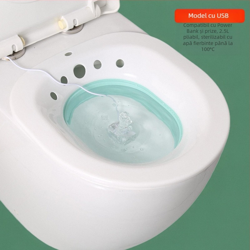 Bidet electric cu cadă pliabilă pentru picioare și masaj, pentru hemoroizi, uz ginecologic, irigare postpartum