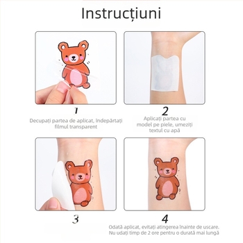 Autocolant tatuaj piept floare de cireș - Imprimare prin transfer de apă, impermeabil, unisex