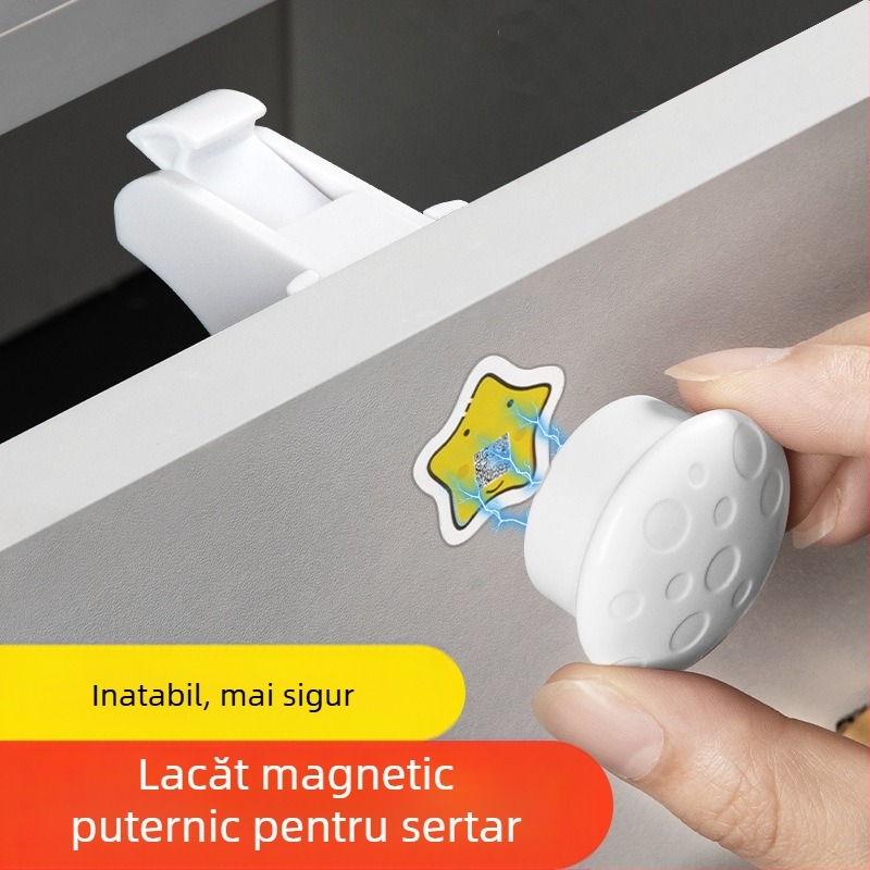 Încuietoare pentru sertare – model z-drawer lock, ABS material, pentru sertare, stil modern și simplu, Levy Poetry