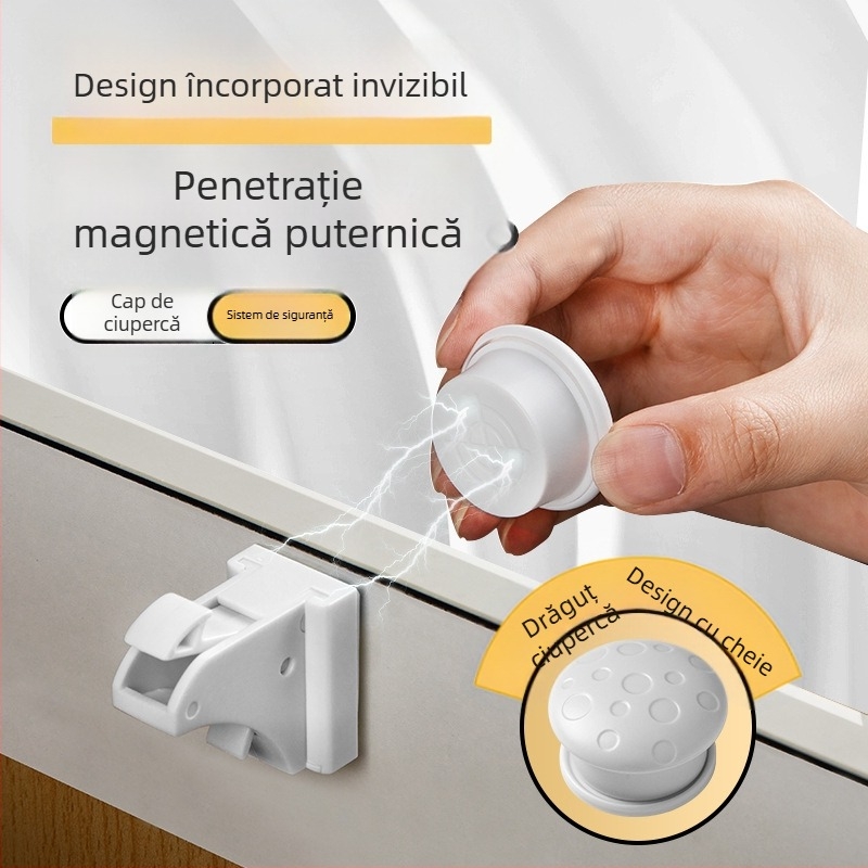 Încuietoare pentru sertare – model z-drawer lock, ABS material, pentru sertare, stil modern și simplu, Levy Poetry