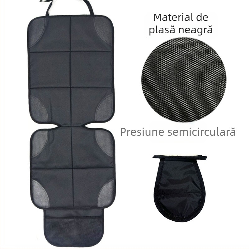 Protecție pentru scaun auto cu suprafață antiderapantă și rezistență la uzură, universală pentru toate anotimpurile; materiale: Oxford cloth, pearl cotton, leather anti-slip net; logo personalizabil; Brand JF