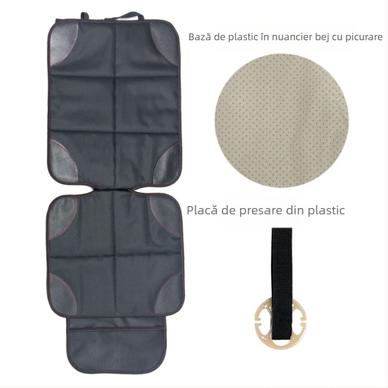 Protecție pentru scaun auto cu suprafață antiderapantă și rezistență la uzură, universală pentru toate anotimpurile; materiale: Oxford cloth, pearl cotton, leather anti-slip net; logo personalizabil; Brand JF