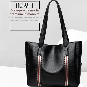 Geantă Tote din PU pentru femei, formă orizontală pătrată, închidere cu fermoar, buzunare interioare: buzunar cu fermoar, buzunar pentru telefon, buzunar ID