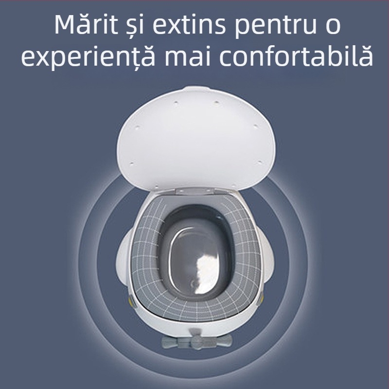 Vas de toaletă pentru copii, design avion, PP+PU, ambalare independentă, etichetă privată licențabilă