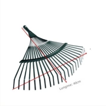 Grebă retractabilă pentru frunze, din oțel cu sârmă, pentru grădină și uz casnic