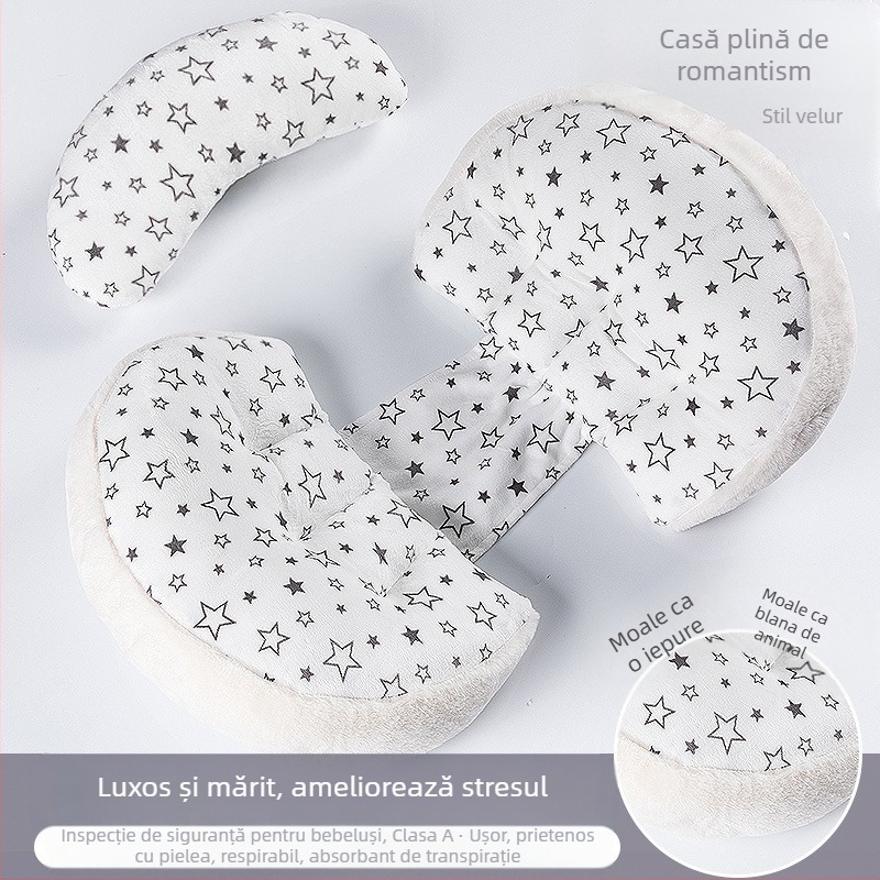 Pernă de maternitate în formă de U pentru sprijin în timpul sarcinii – confort la talie și abdomen, umplutură din fibre de poliester, husă din fibre chimice, personalizabilă