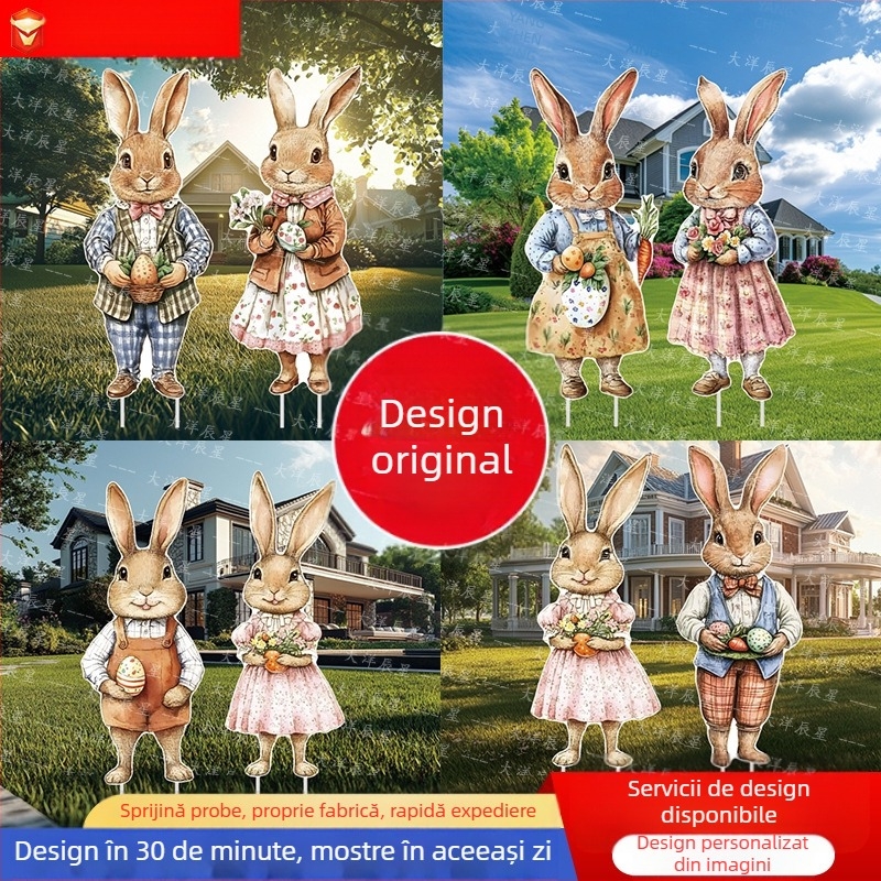 Semn de curte de Paște (Card Paște; Brand Ocean; Scop: Decorare curte de Paște)