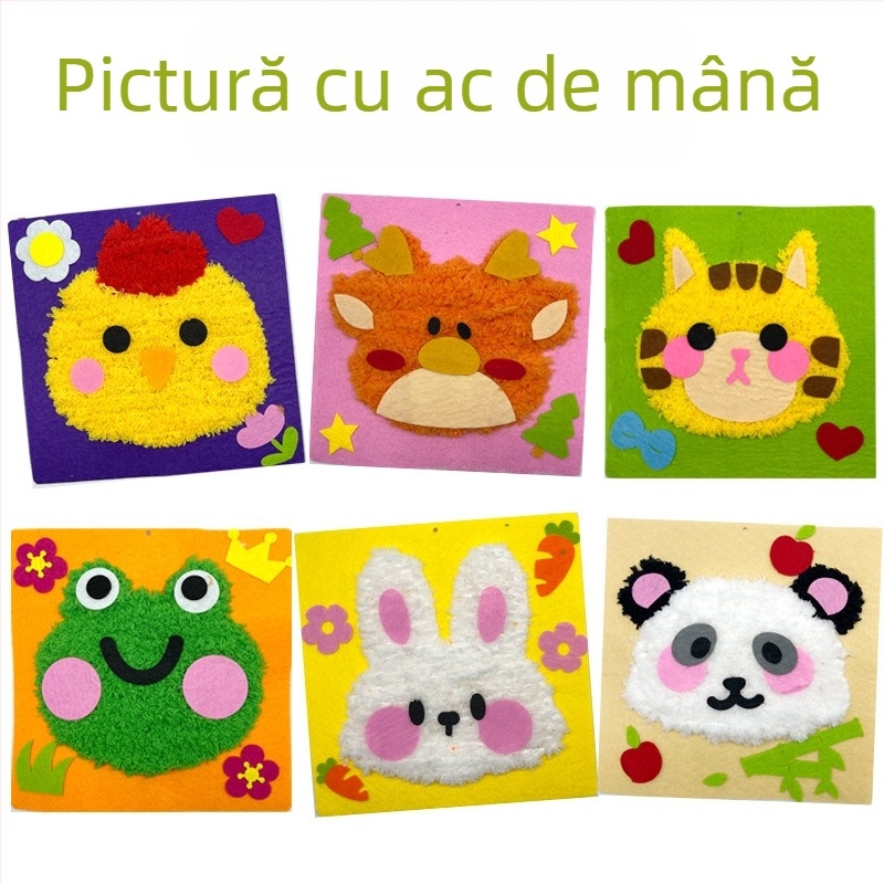 Kit material DIY pentru copii – țesătură nețesută; dezvoltă vedere, abilități cognitive și coordonarea motorie; potrivit pentru vârsta 7–14 ani