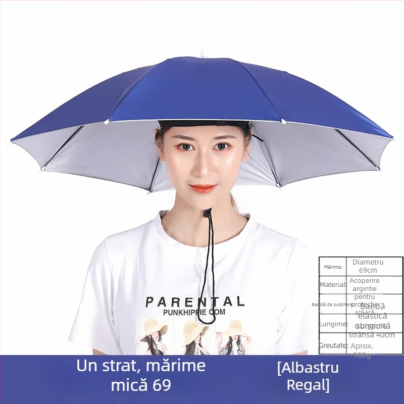 Pălărie cu umbrelă, protecție solară, purtată pe cap, potrivită pentru recoltarea ceaiului și pescuit