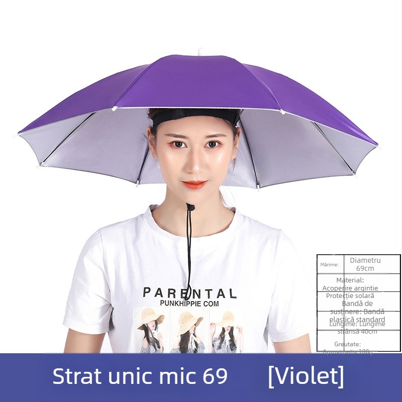 Pălărie cu umbrelă, protecție solară, purtată pe cap, potrivită pentru recoltarea ceaiului și pescuit