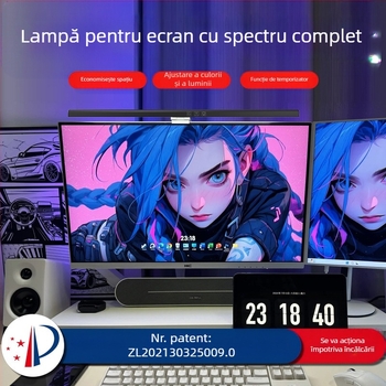 Lampă LED pentru monitor, montare pe ecran, alimentare USB, reglare prin atingere, protecție a ochilor, control inteligent, sursă de lumină asimetrică