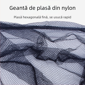 Plasă de pescuit din aliaj de aluminiu, triunghiulară integrată, plasă telescopică pliabilă de mână, cu ochi fin, diametrul gurii 40 cm, adâncime 30 cm, retractabilă