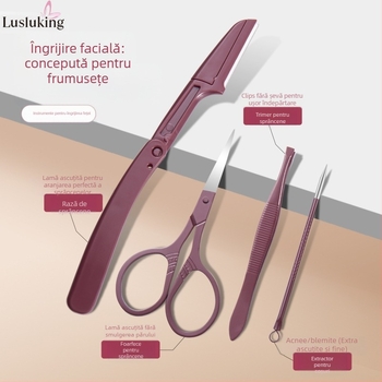 Set de tăiat unghii – oțel inoxidabil și oțel cu conținut de carbon; pilă pentru îndepărtarea pielii moarte; pilă pentru netezirea suprafeței unghiei; set de instrumente pentru tăierea unghiilor; Lusluking
