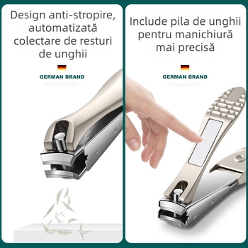 Clește de unghii - Portabil, Anti-Splash, Oțel cu carbon, Pentru unghii dure