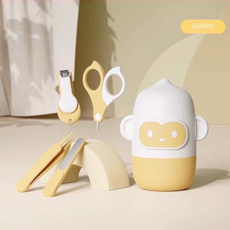 Set de unghii pentru bebeluși cu design anti-strivire – plastic + oțel inoxidabil, kit sigur de îngrijire