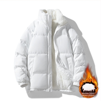 Palton unisex din chenille, guler înalt, căptușeală acetat, umplutură poliester-cotton, toamnă-iarnă