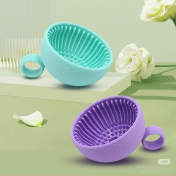 Curățător silicon pentru pensule de machiaj — manual, vas portabil pentru curățarea pensulelor