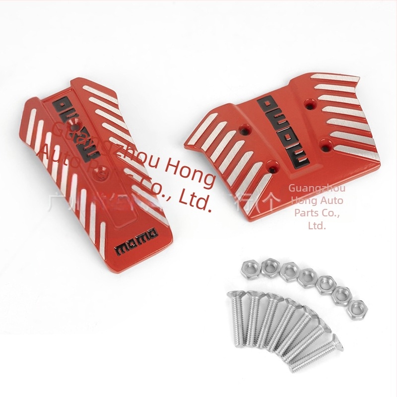 Always red pedale auto din aliaj de aluminiu pentru accelerație și frână – potrivire universală, personalizabile