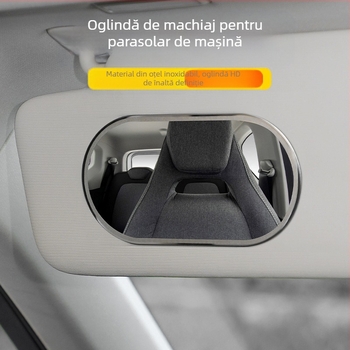Oglindă cosmetică auto – Runner (montaj cu adeziv, potrivire universală, stil minimalist)