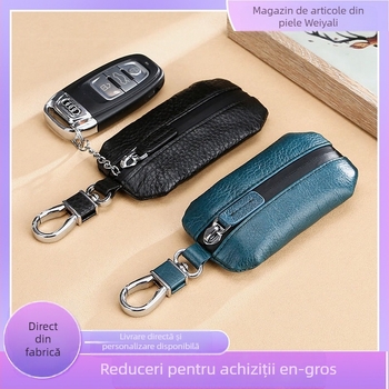 Geantă pentru chei din piele PU | Unisex | Stil stradal | Rezistentă la apă, ultra ușoară, antibacteriană