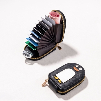 Carcasa pentru carduri din PU cu design anime, portofel cu 1 clapetă, căptușeală din piele sintetică, extindere și depozitare