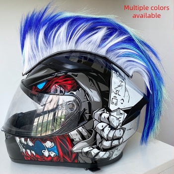 Perucă pentru cască de motocicletă cu decor punk, material: sârmă rezistentă la temperaturi înalte; marcă: Baffy; personalizare disponibilă; greutate aproximativ 90 g; potrivită pentru bărbați și femei